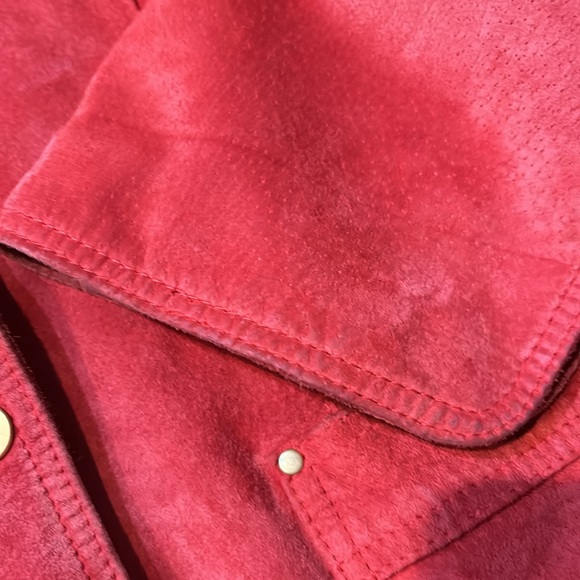 David Brooks 100% pig suede blazer jacket gold tone snap buttons tailored fit - Picture 5 of 7